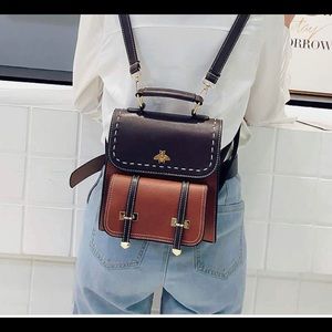 Little Bee Women's Faux Leather Mini Backpack